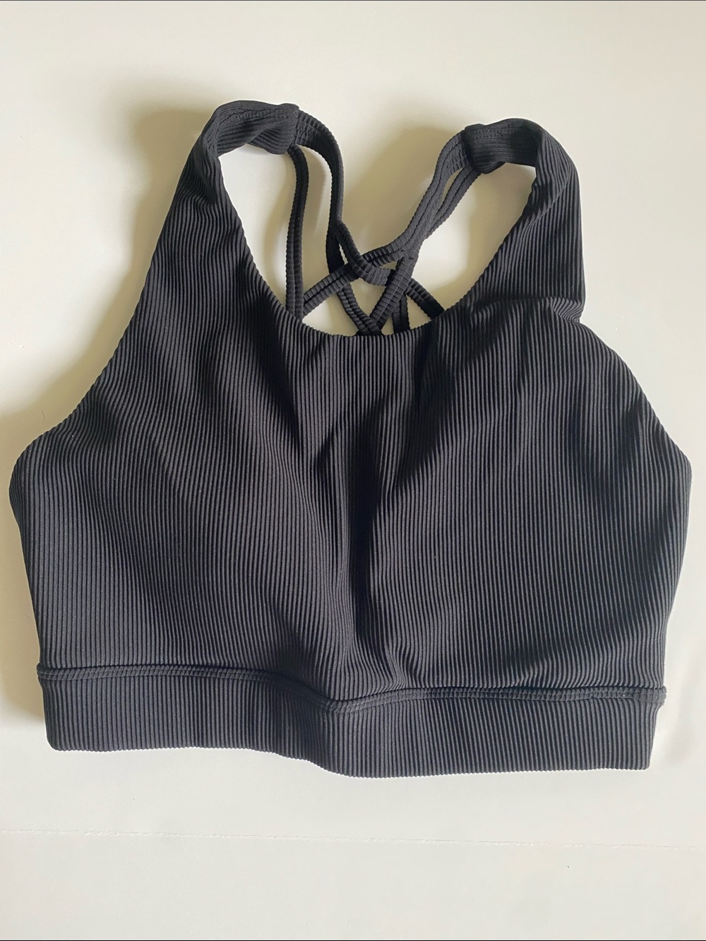 Small Linc Active Ribbed High-Neck Sports Bra - Black